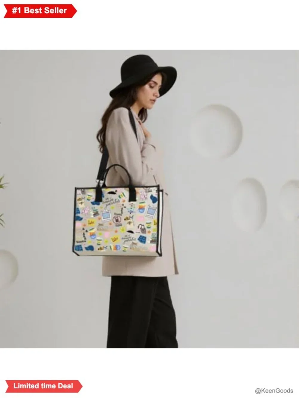 Cotton Canvas Tote Bag Luke's Diner TV Show Inspired Shoulder Bag
